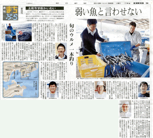 朝日新聞で一本釣りうるめが紹介されました！